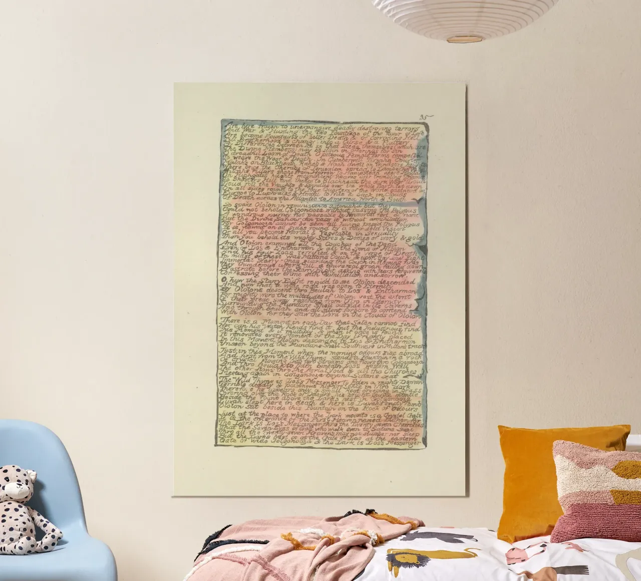 William Blake Illuminierter Text - Allegorische Visionen Kunst Poster von vintagepod