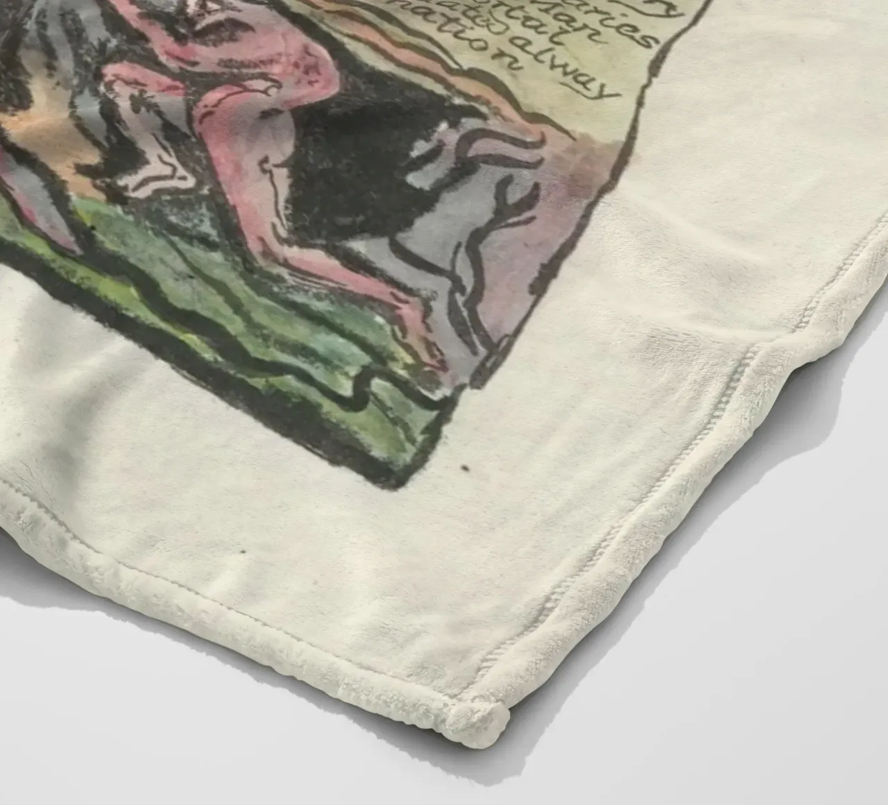 William Blake Illuminated Text & Allegorical Scene fleece blanket by vintagepod