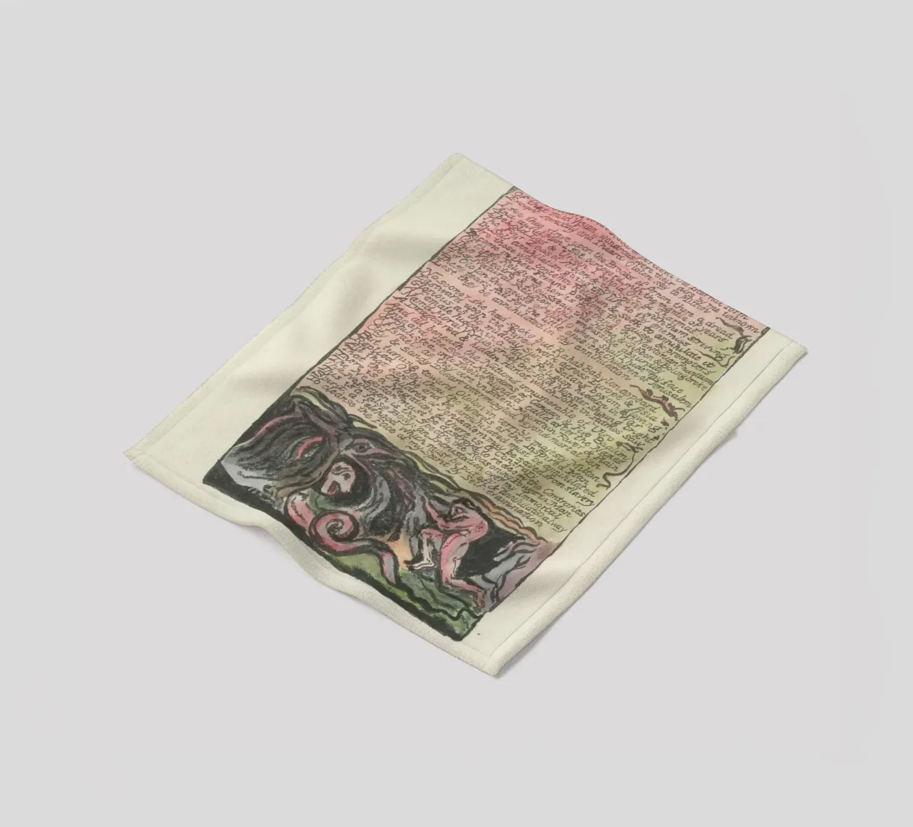 William Blake Illuminated Text & Allegorical Scene fleece blanket by vintagepod