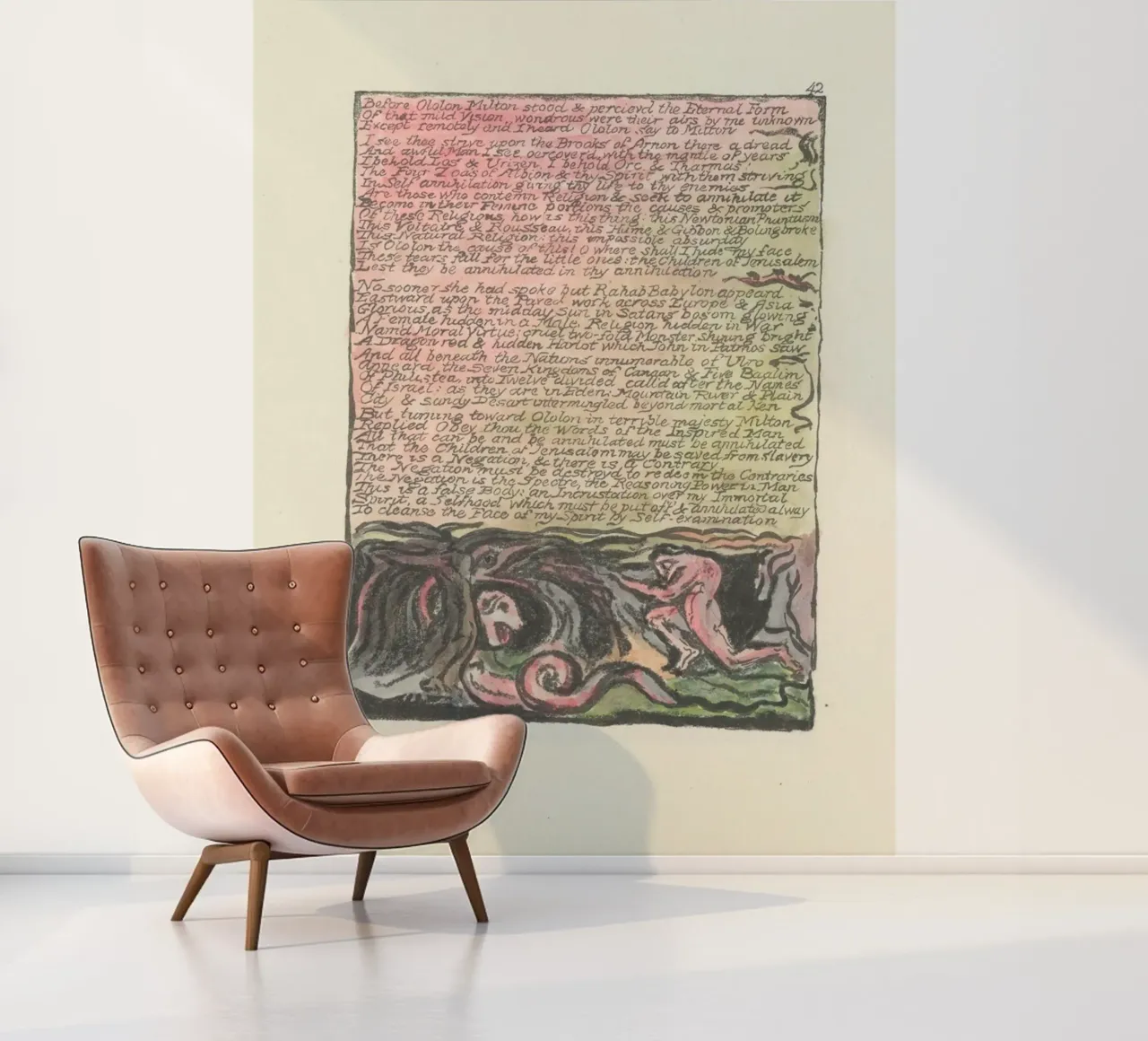William Blake Illuminated Text & Allegorical Scene photo wallpaper by vintagepod