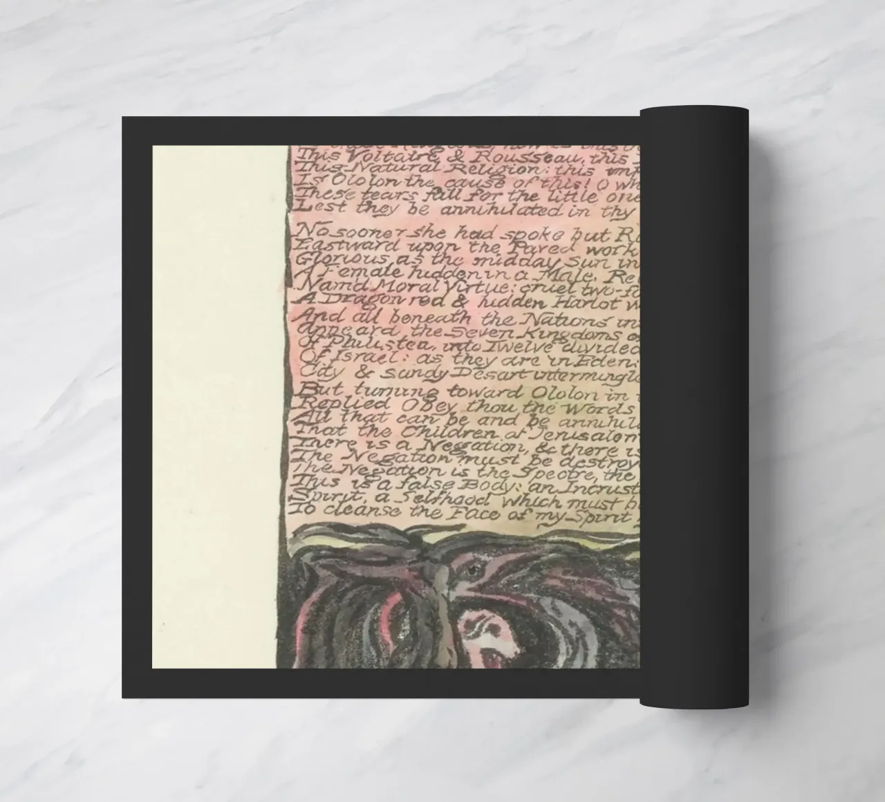 William Blake Illuminated Text & Allegorical Scene doormat by vintagepod