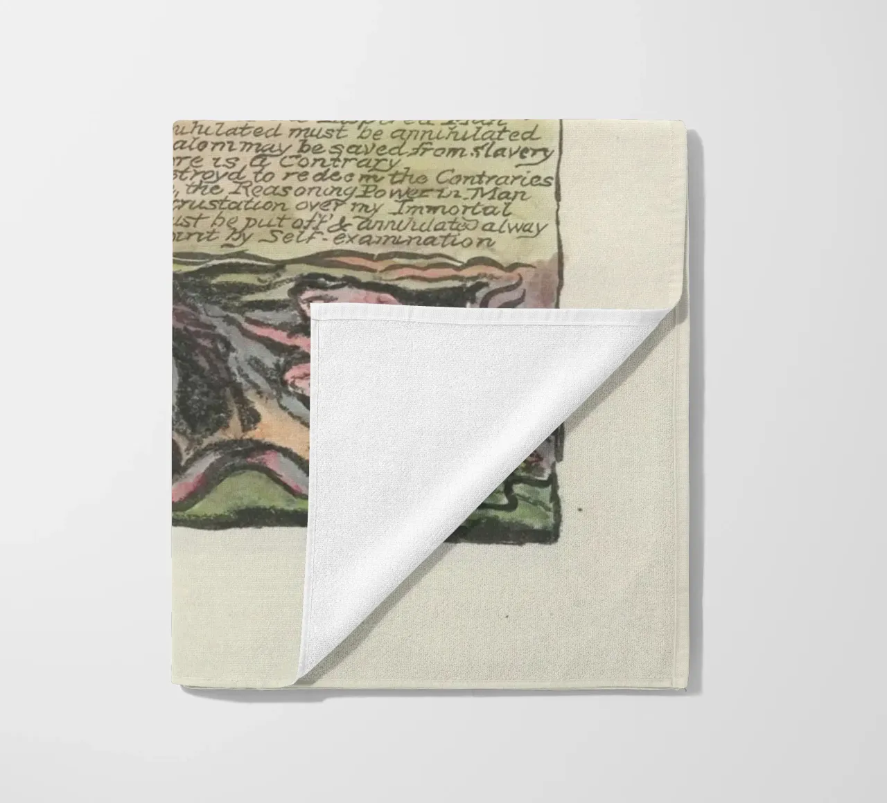 William Blake Illuminated Text & Allegorical Scene beach towel by vintagepod