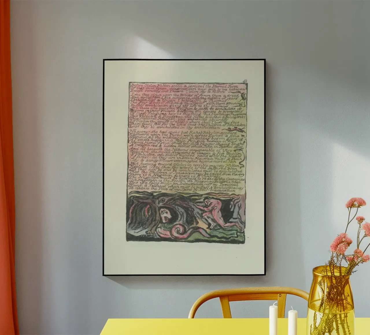 William Blake Testo miniato e scena allegorica plexiglass da vintagepod