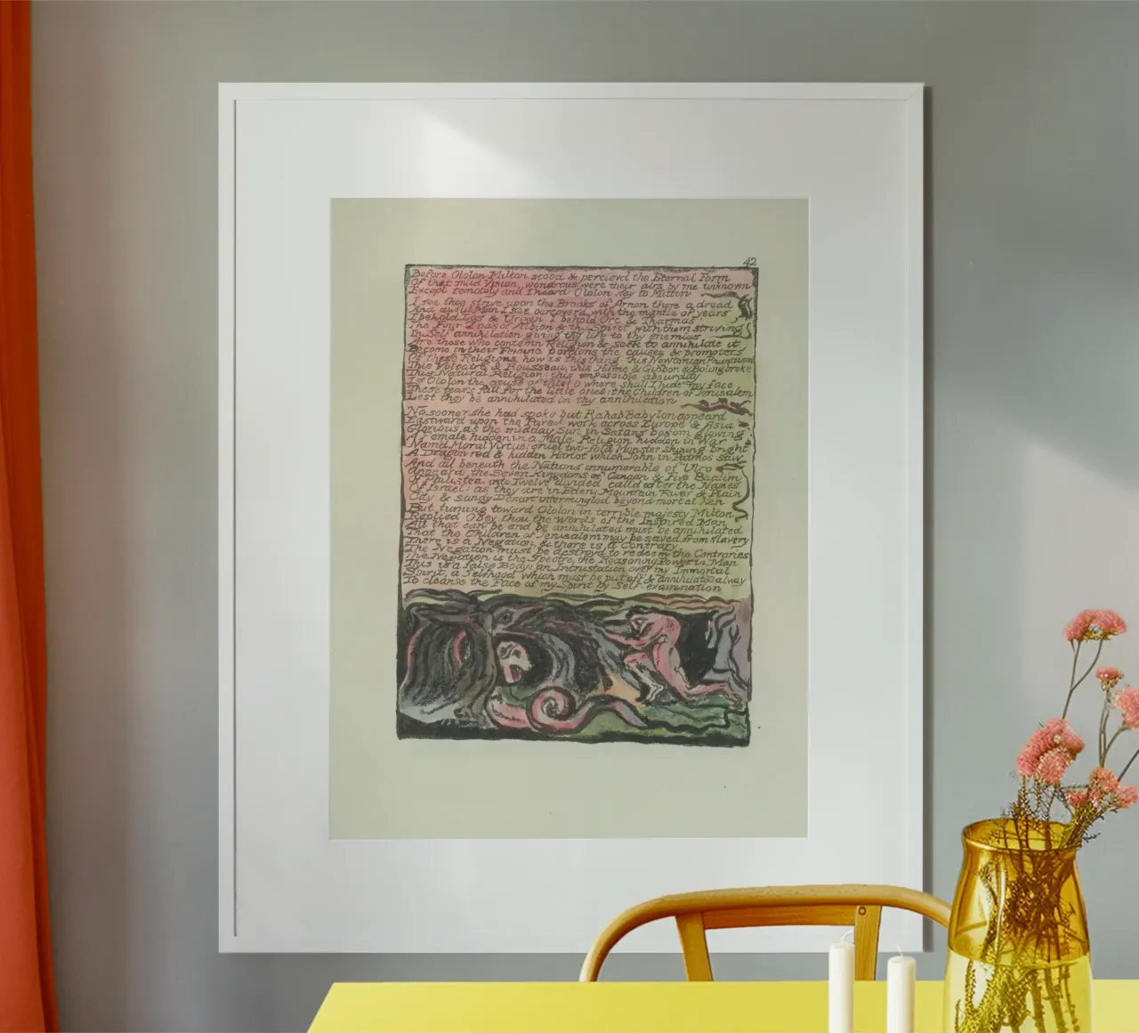 William Blake Illuminated Text & Allegorical Scene hahnemühle by vintagepod