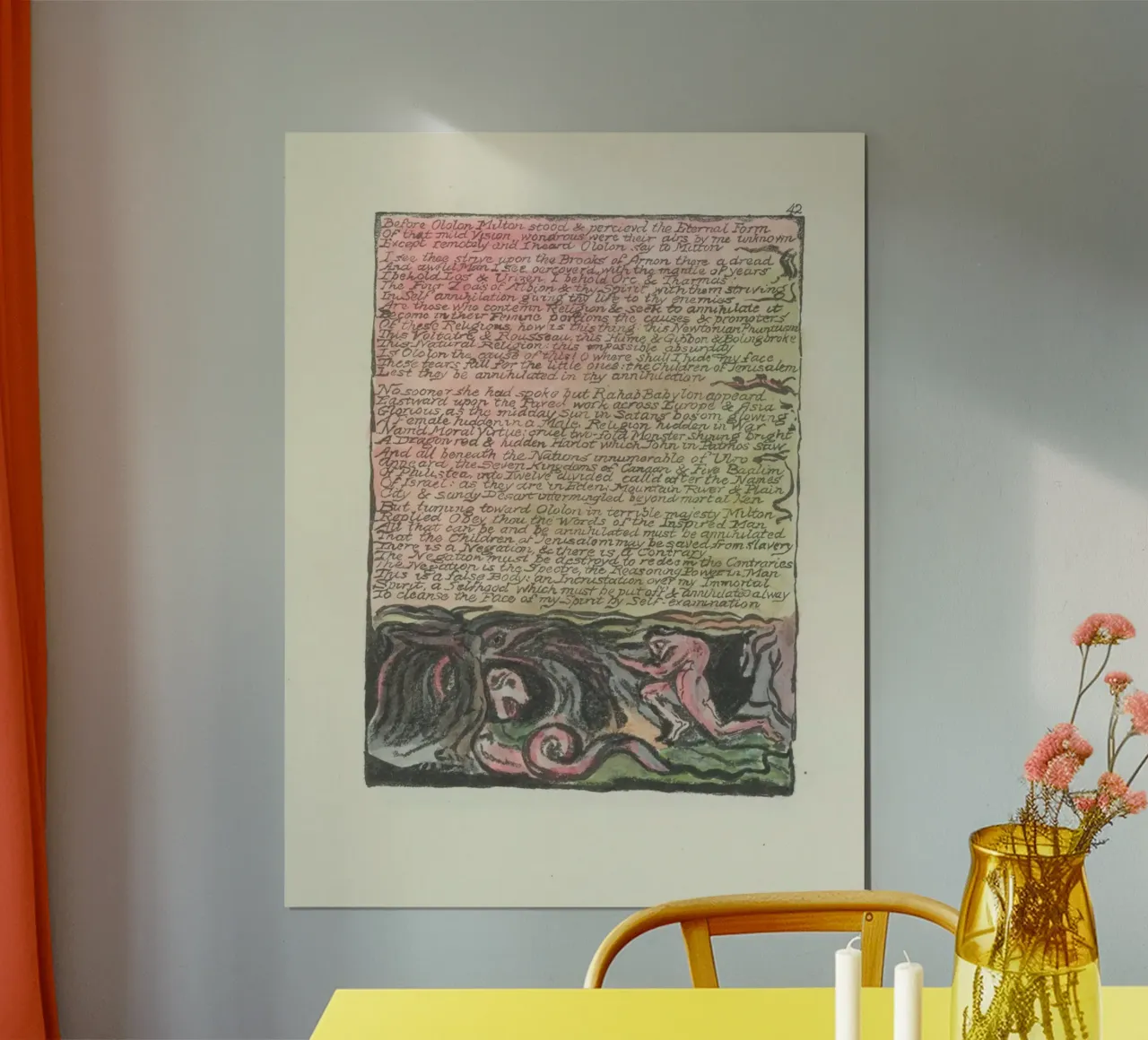 William Blake Illuminated Text & Allegorical Scene hahnemühle by vintagepod