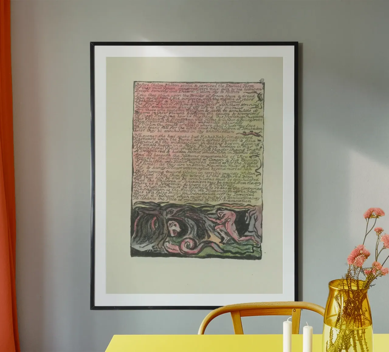 William Blake Illuminated Text & Allegorical Scene hahnemühle by vintagepod