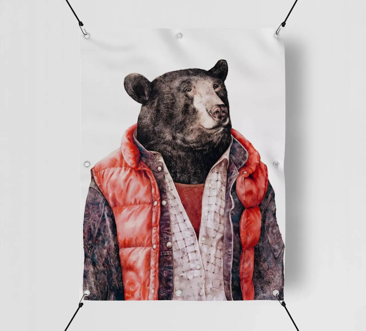 Orso nero telo in pvc da Animal Crew