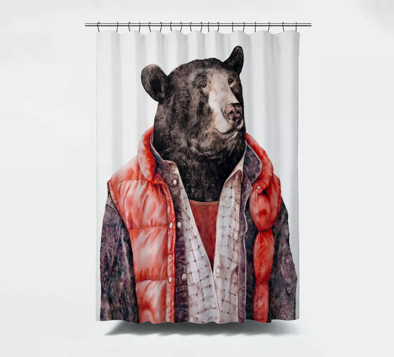 Orso nero tenda da doccia da Animal Crew