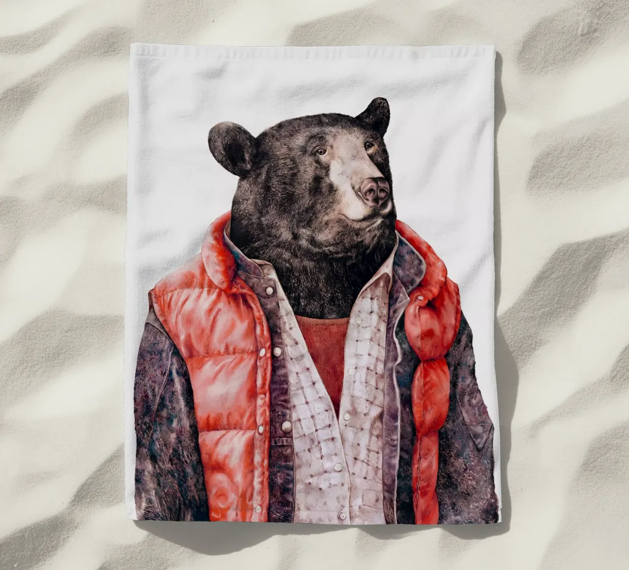 Orso nero telo mare da Animal Crew