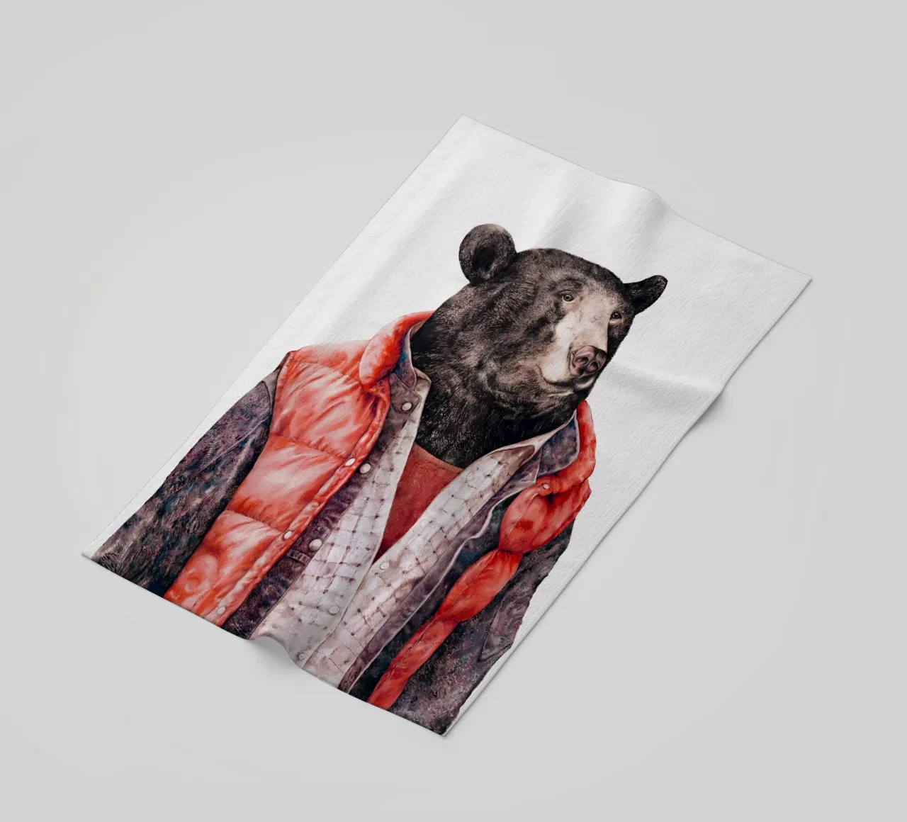 Orso nero telo mare da Animal Crew