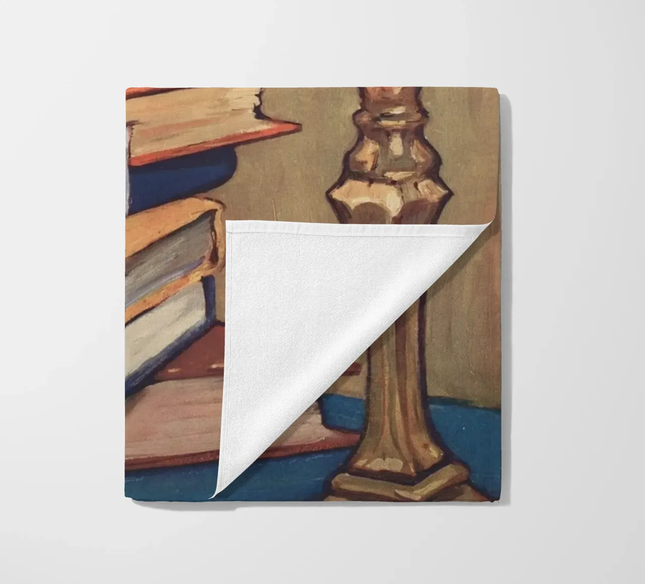 Natura morta con libri e candele di C. Palmer telo mare da vintagepod