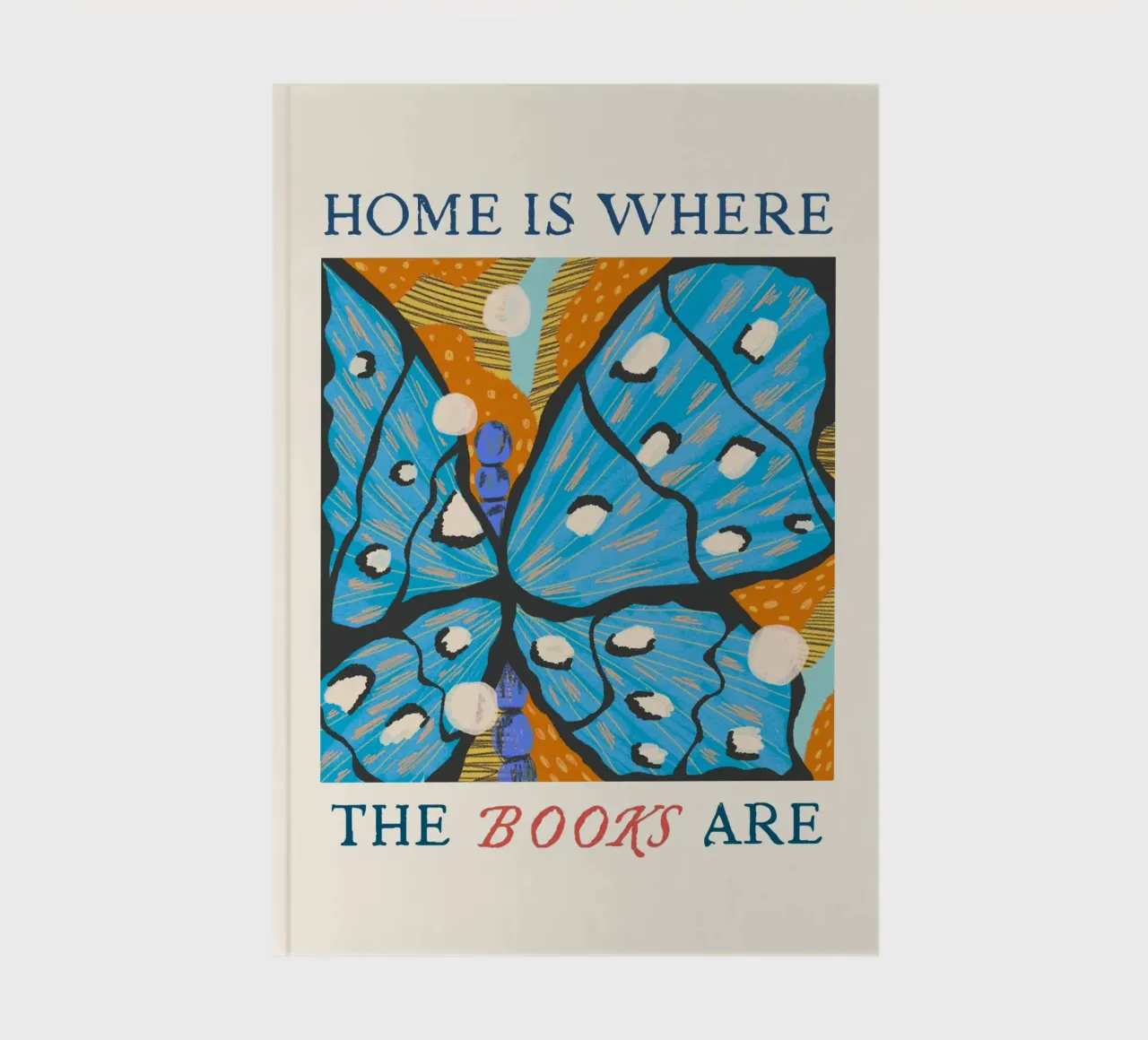 "Home Is Where The Books Are" Butterfly Art Print notebook by vintagepod