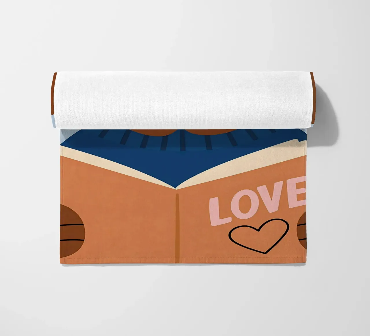 Chien de lecture - Lunettes de cœur Bookworm Art serviette de plage de vintagepod