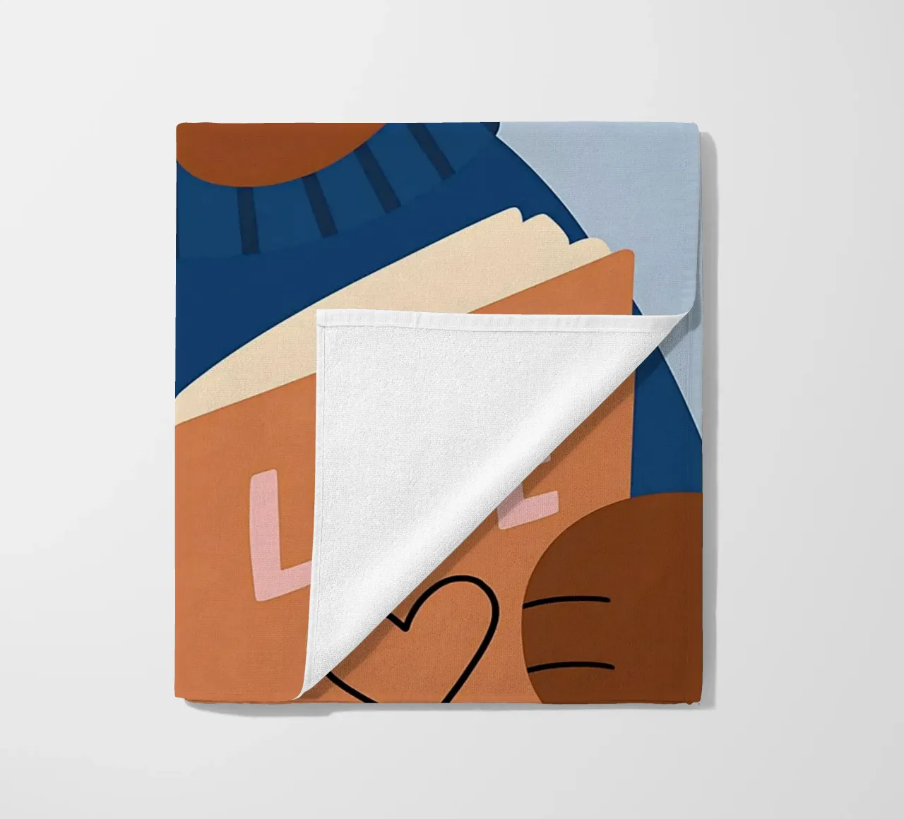 Chien de lecture - Lunettes de cœur Bookworm Art serviette de plage de vintagepod