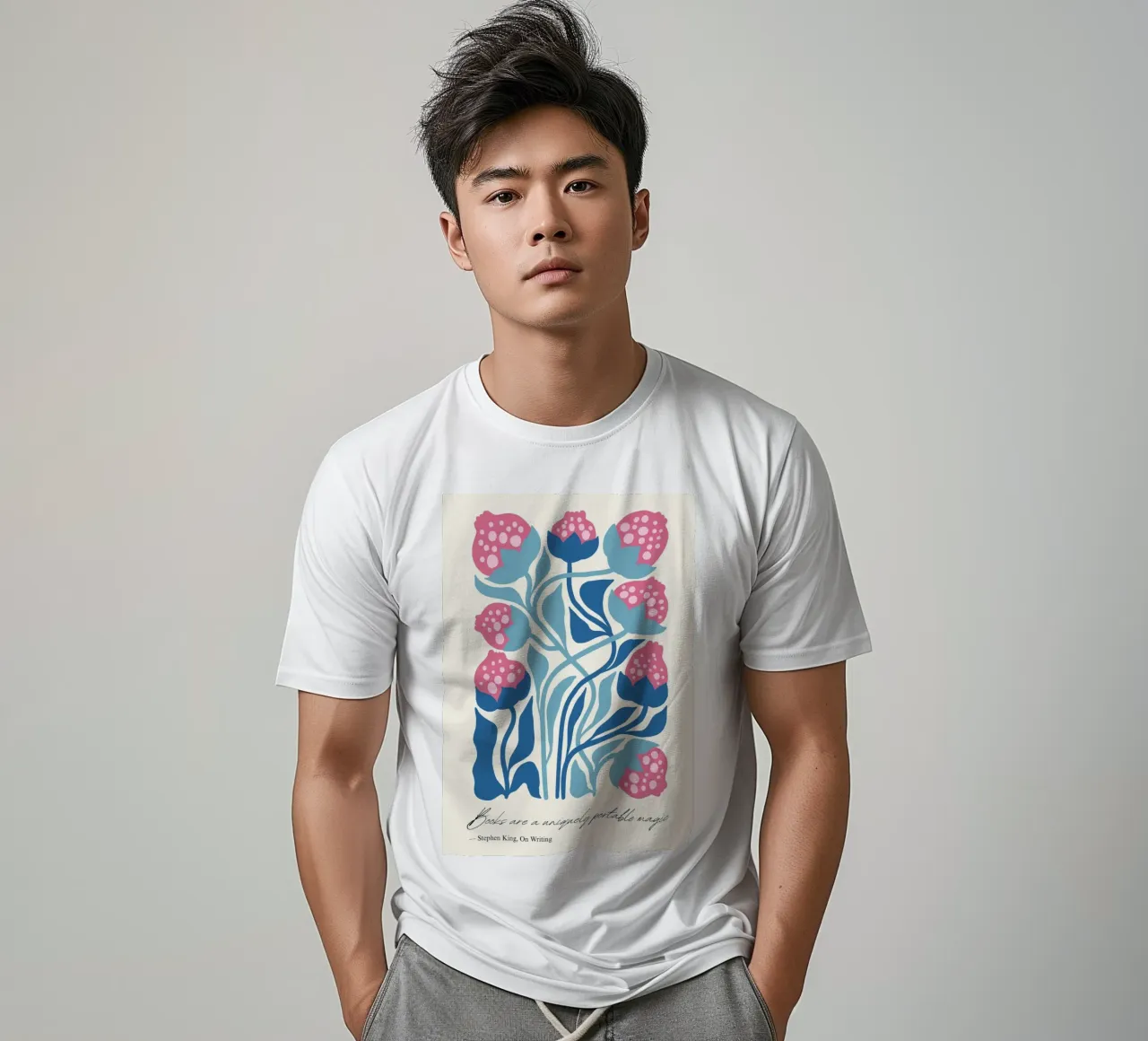 Stephen King "Magia portatile" Art Nouveau Floreale t-shirt da vintagepod