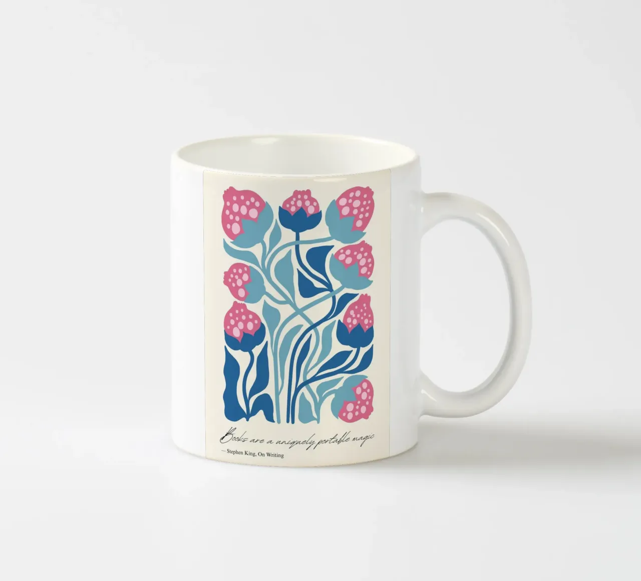 Stephen King "Magia portatile" Art Nouveau Floreale tazza in ceramica da vintagepod