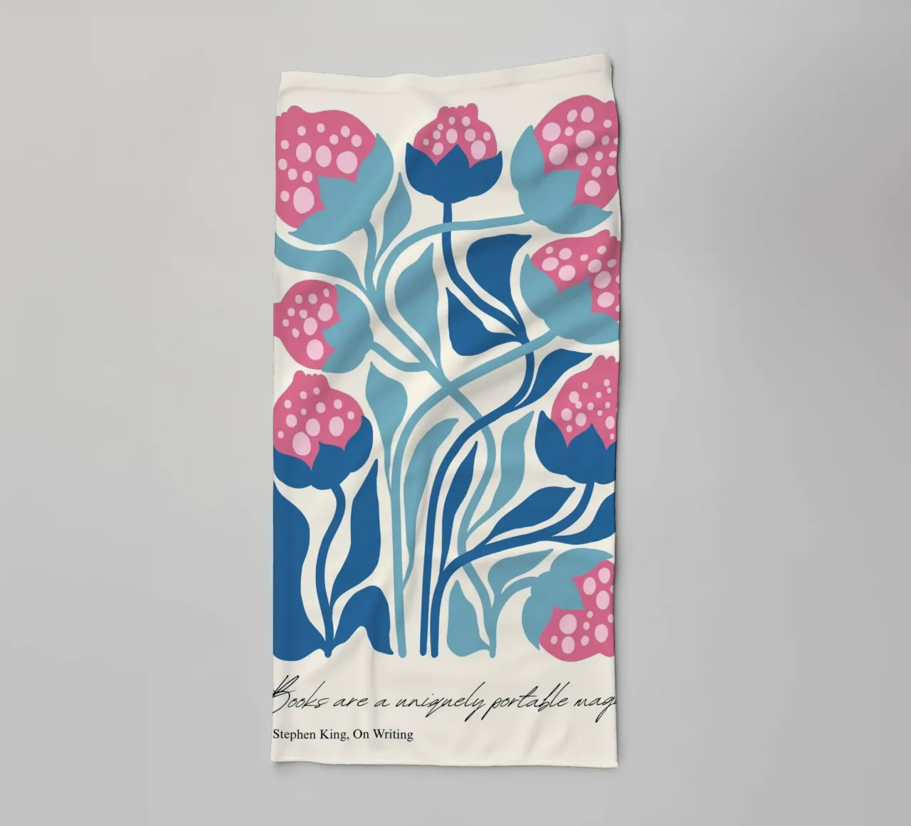 Stephen King "Magia portatile" Art Nouveau Floreale asciugamano da bagno da vintagepod
