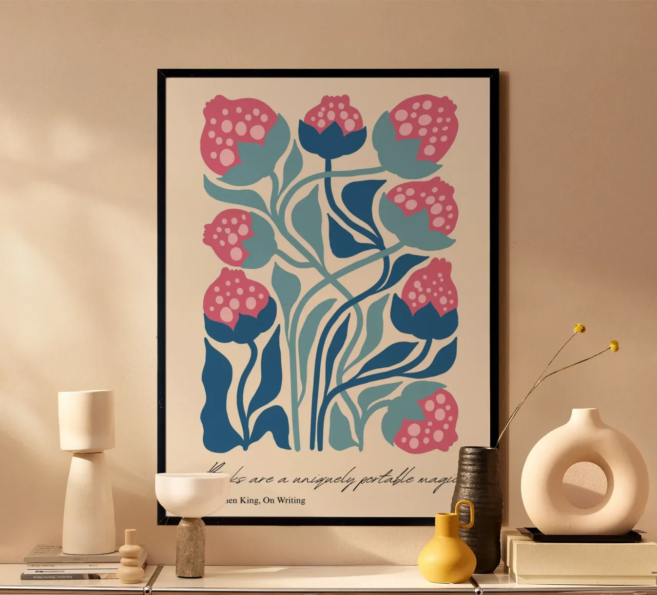 Stephen King "Magia portatile" Art Nouveau Floreale poster da vintagepod