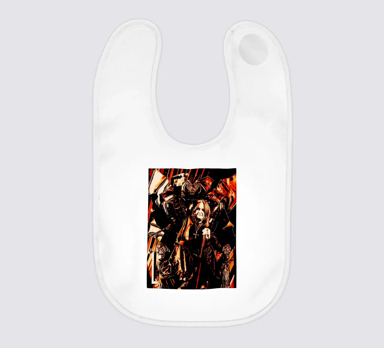 Ozzy Osbourne black sabbath band art bavaglino da music soul