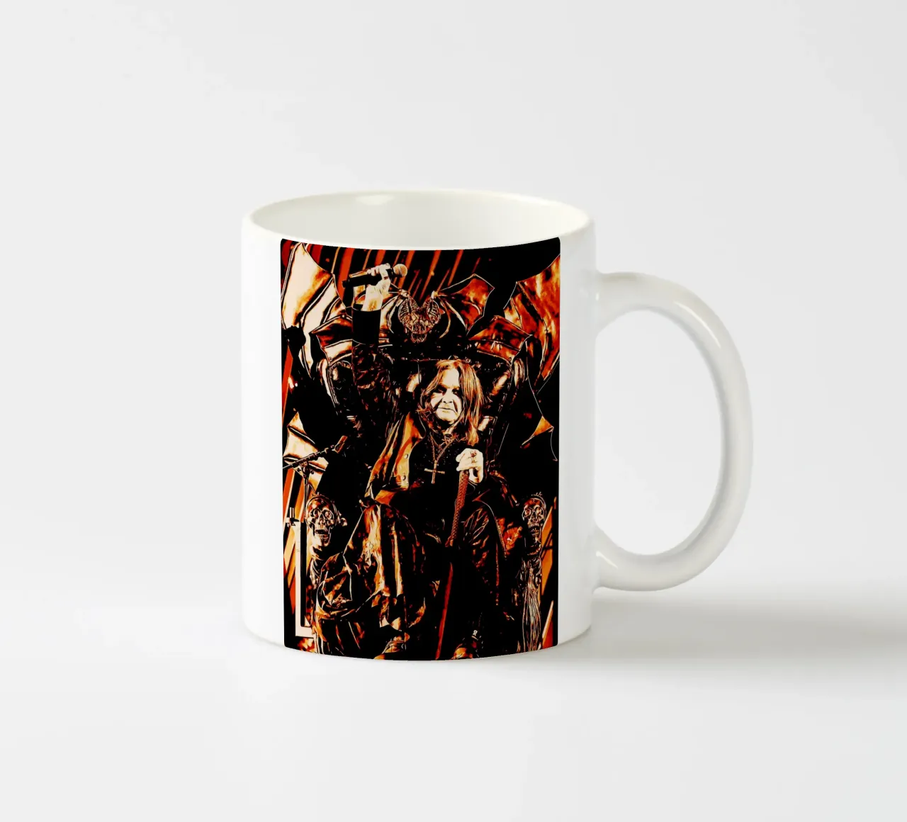 Ozzy Osbourne black sabbath band art tazza in ceramica da music soul