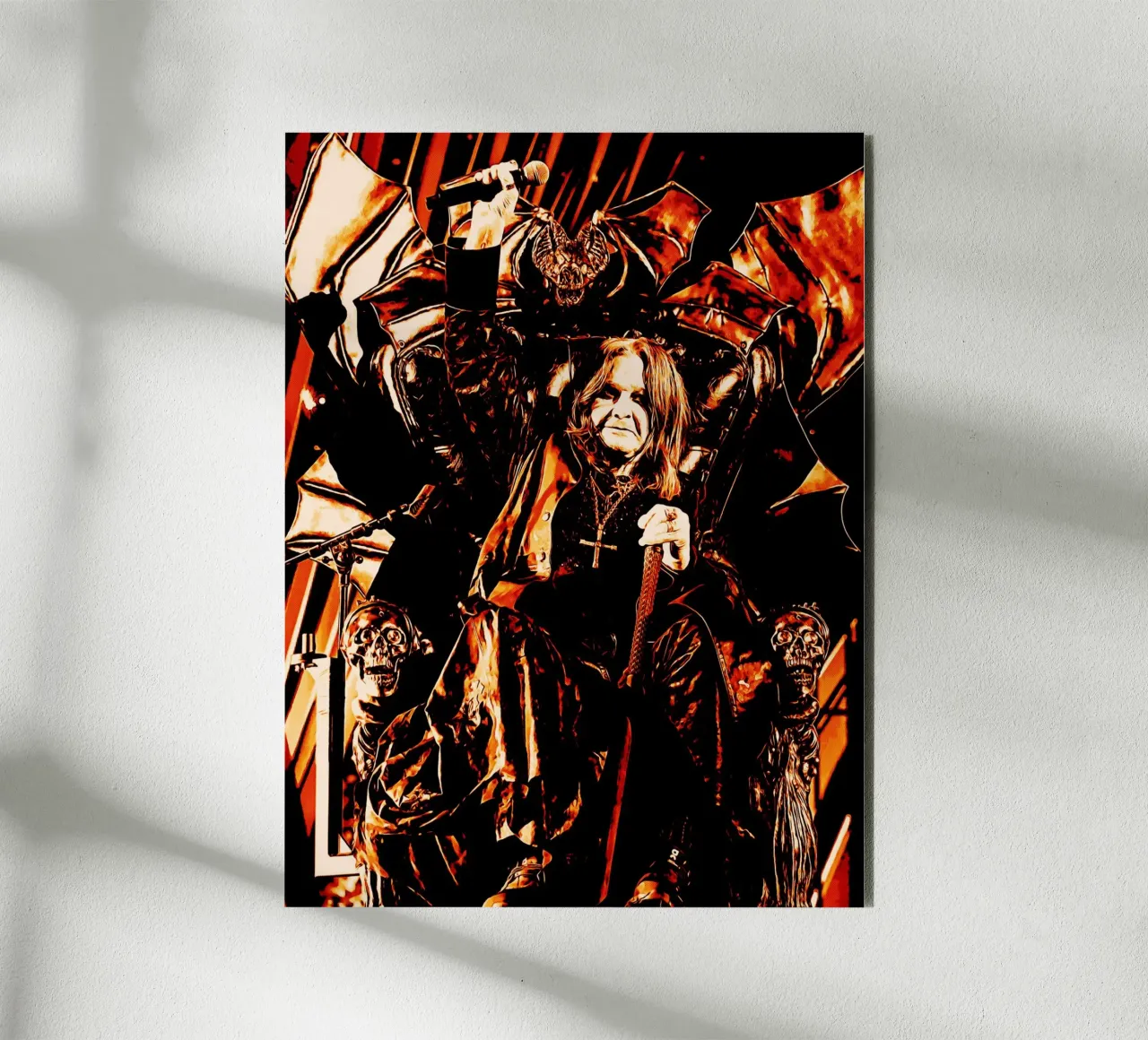 Ozzy Osbourne black sabbath band art alluminio dibond da music soul
