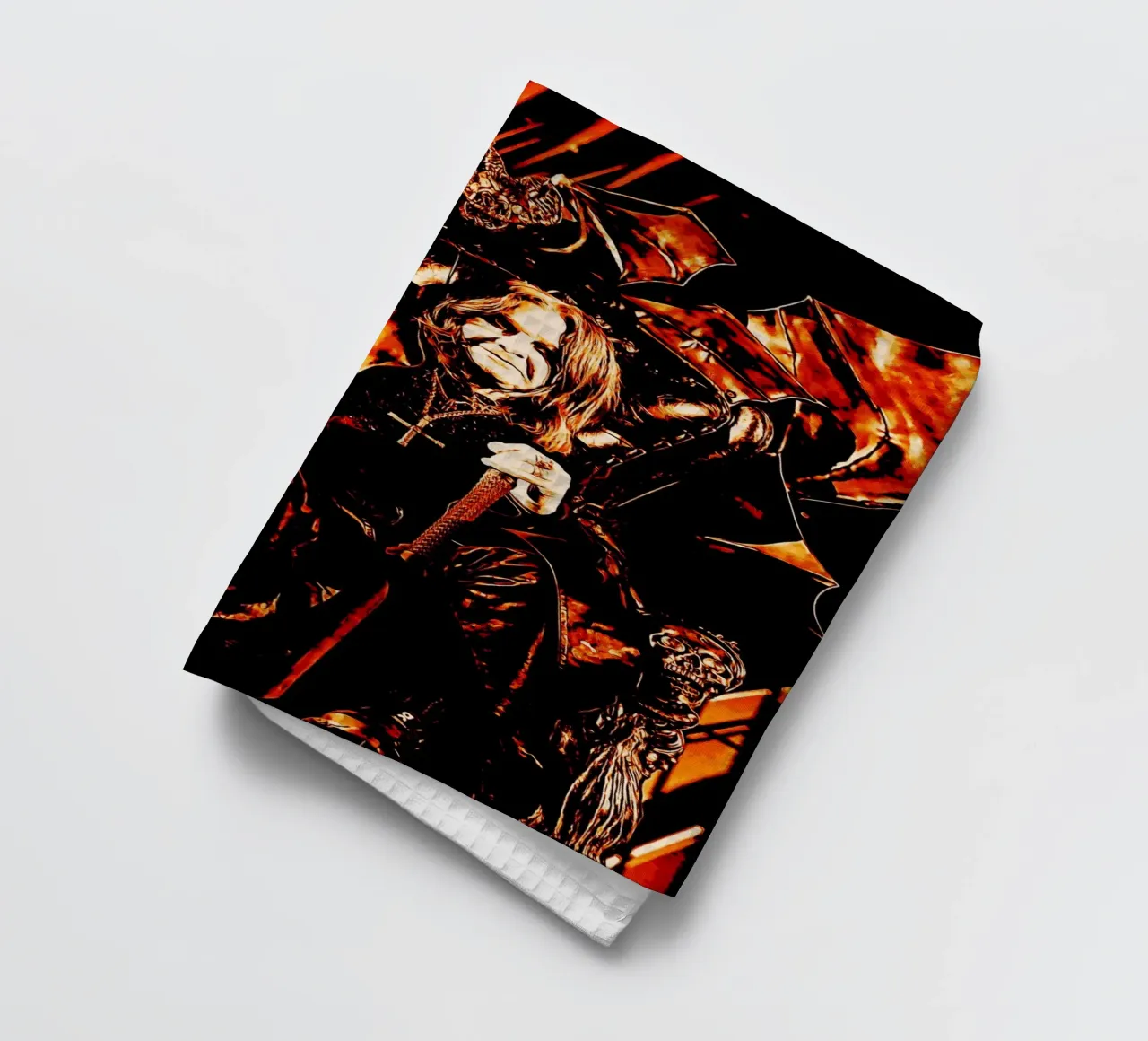 Ozzy Osbourne black sabbath band art torchon de music soul