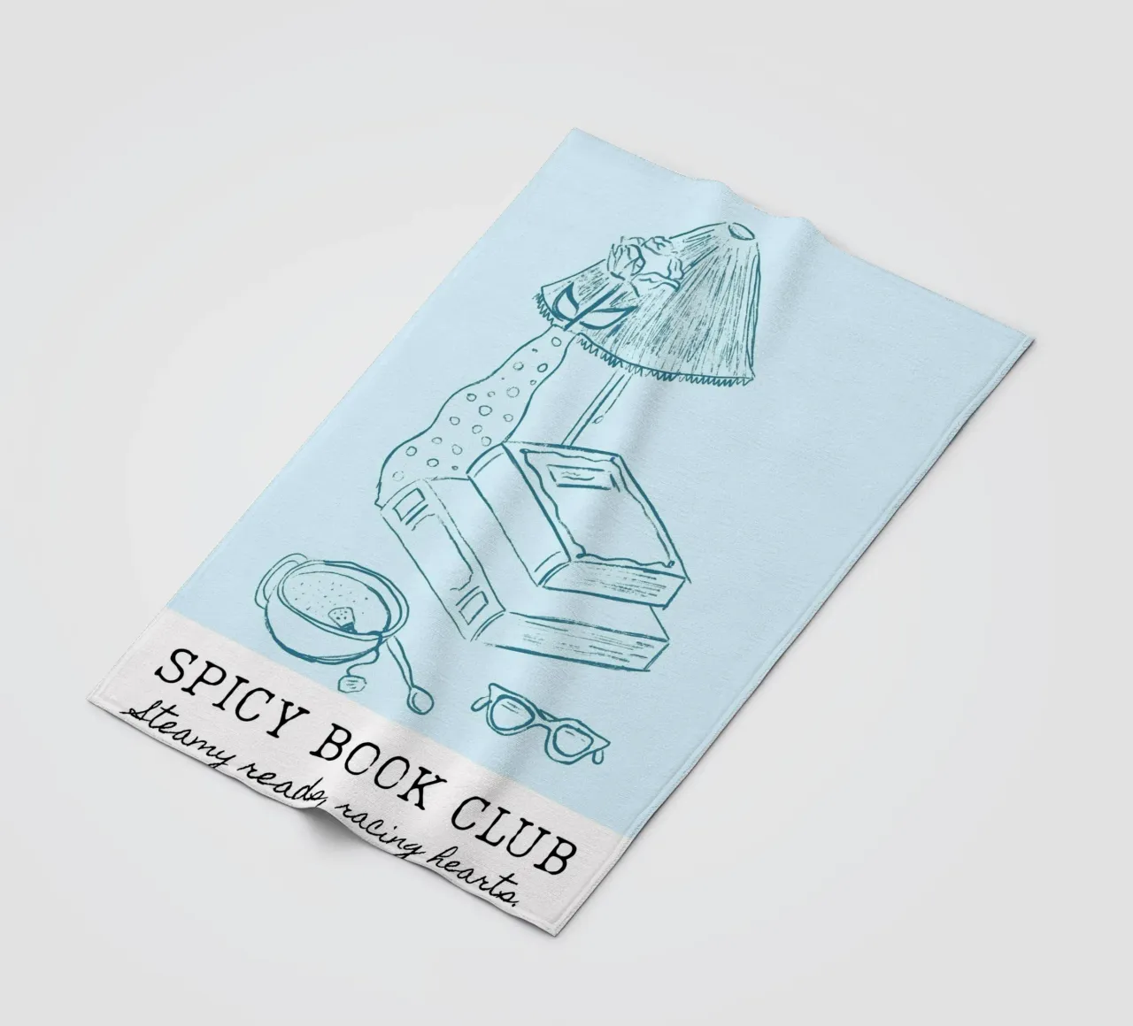 Spicy Book Club - Dampfende Lektüre & rasende Herzen Poster Fleecedecke von vintagepod