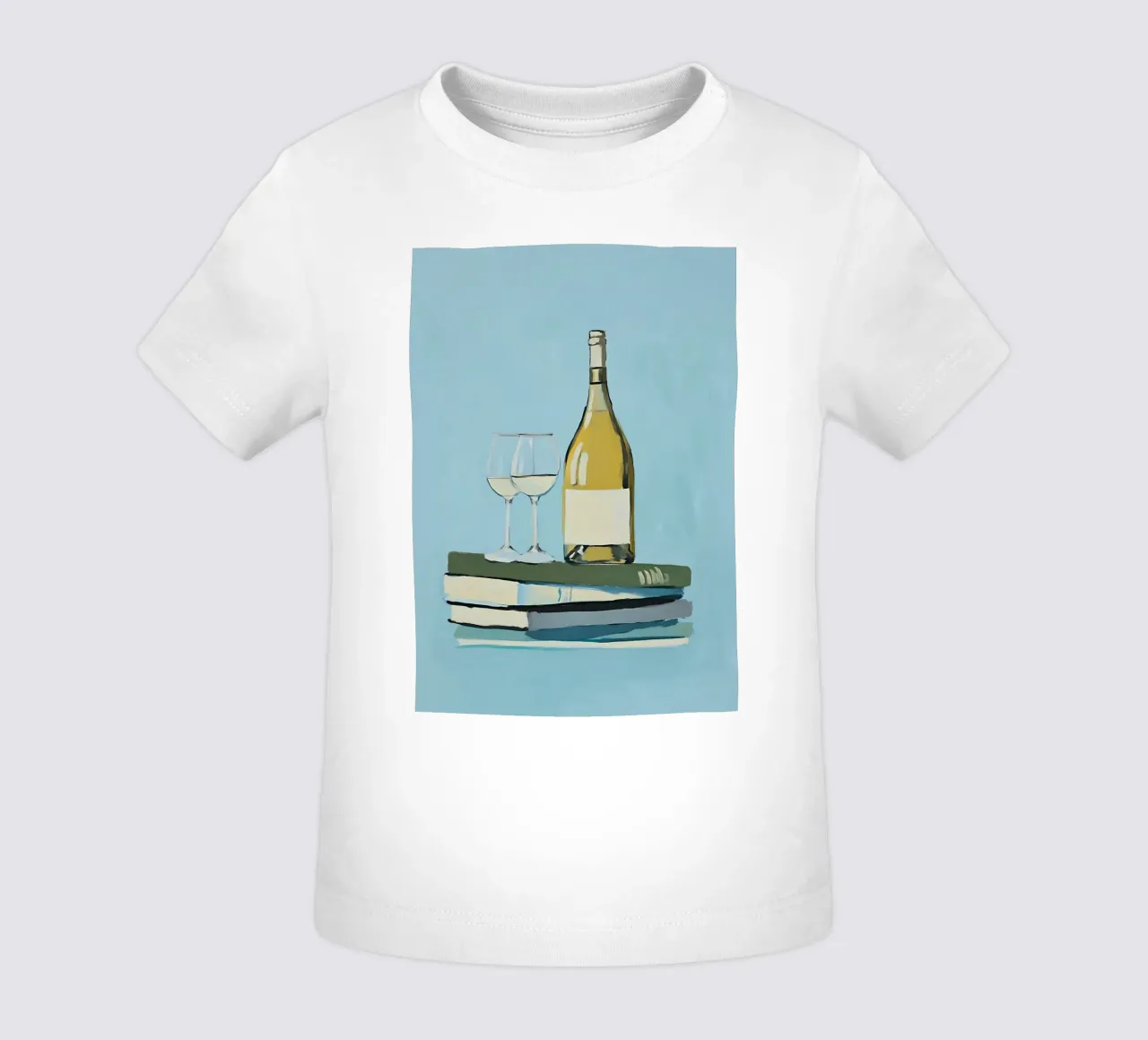 Wein und Bücher - Entspannendes Abendstillleben Baby T-Shirt von vintagepod
