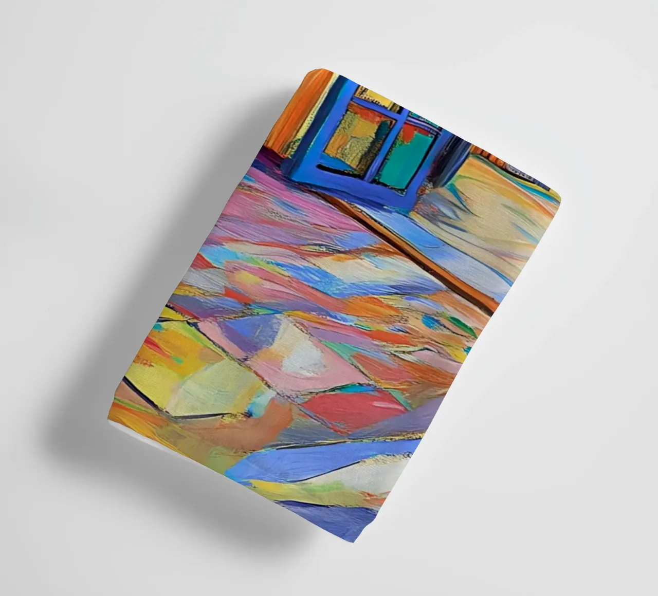 Vibrant Library and Garden - Expressionist Art Print towel by vintagepod