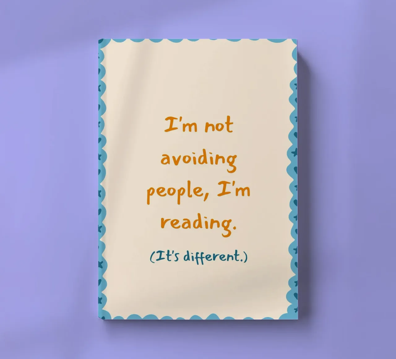 "Not Avoiding People, Just Reading" Humorous Poster notebook by vintagepod