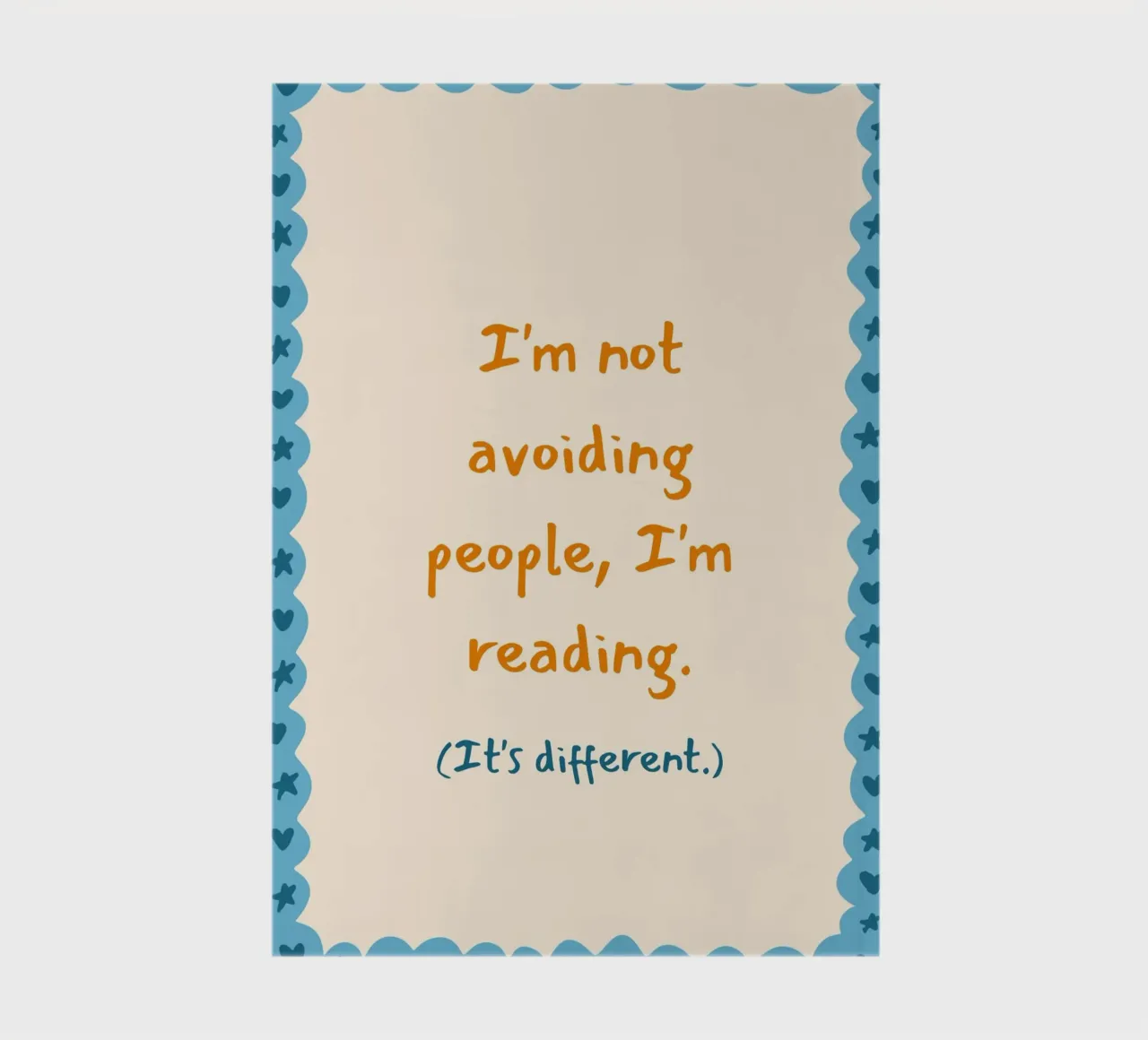 "Not Avoiding People, Just Reading" Humorous Poster notebook by vintagepod