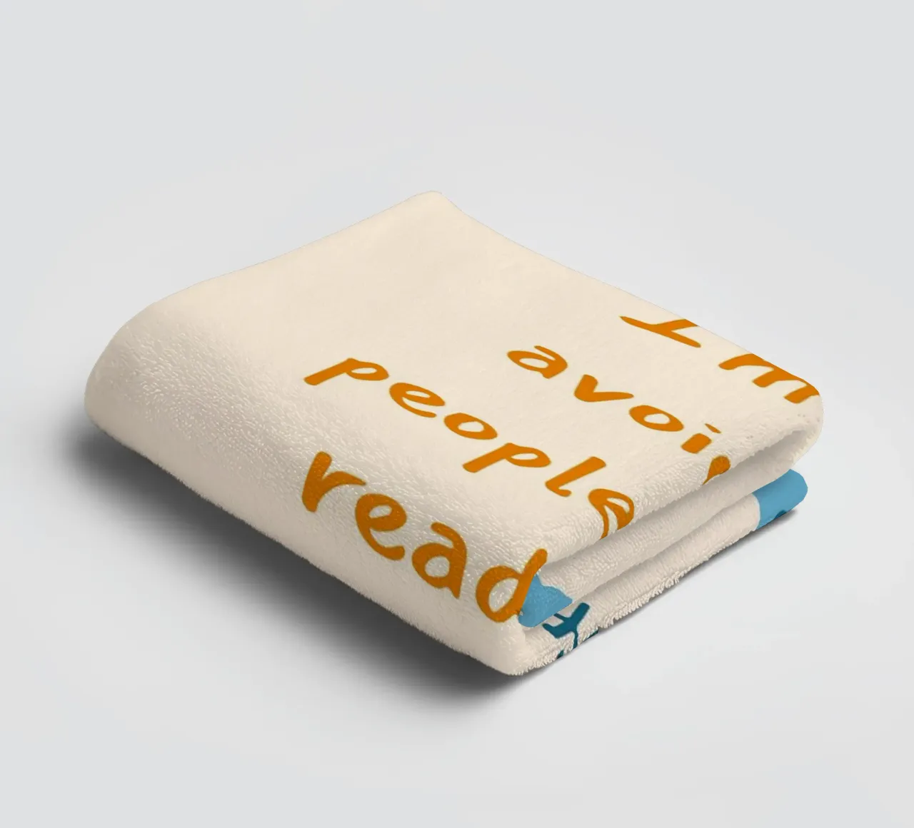 "Not Avoiding People, Just Reading" Humorous Poster towel by vintagepod