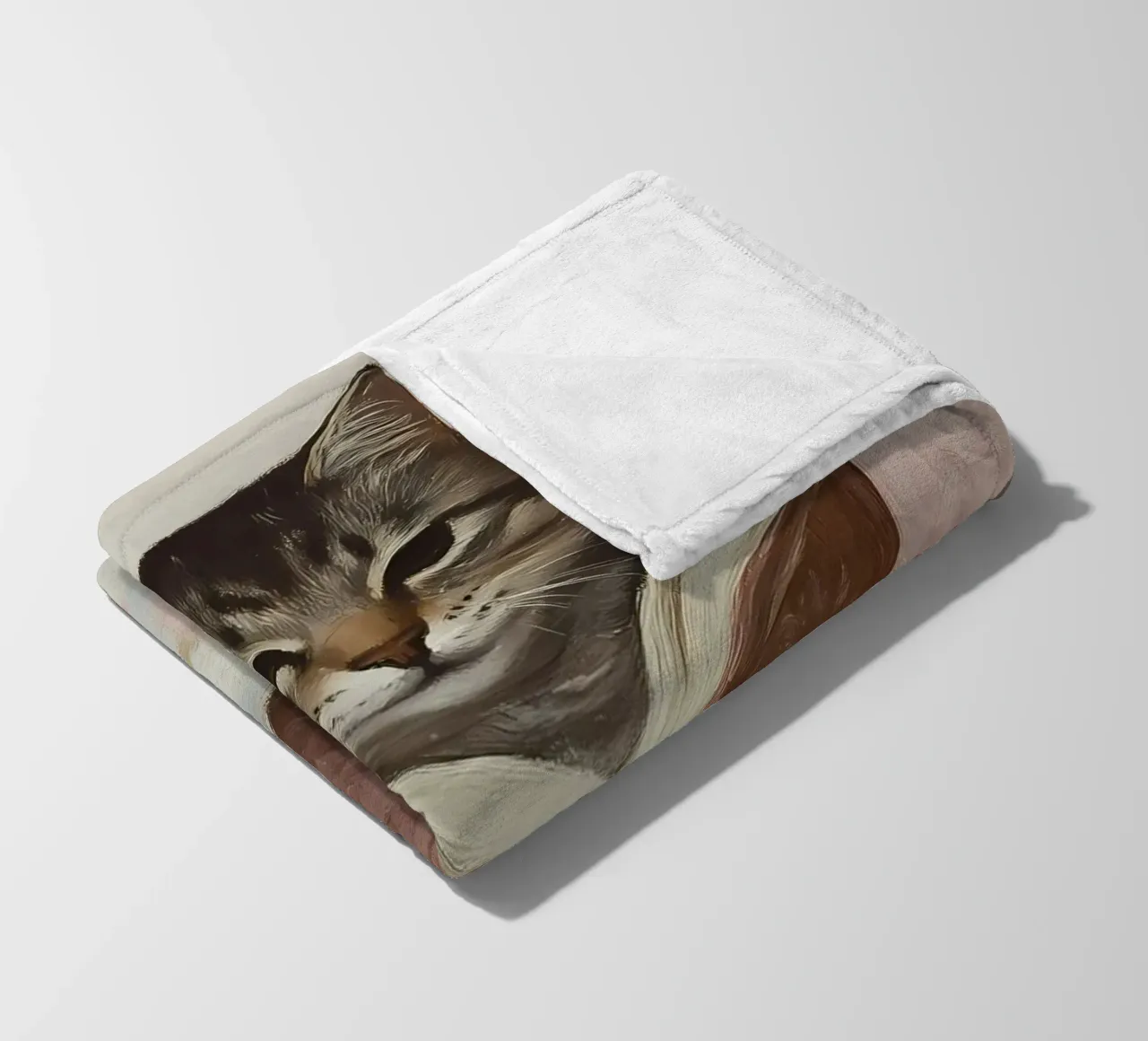 Tabby Katze lesend im Bett - Gemütlicher Bücherwurm Kunst Fleecedecke von vintagepod