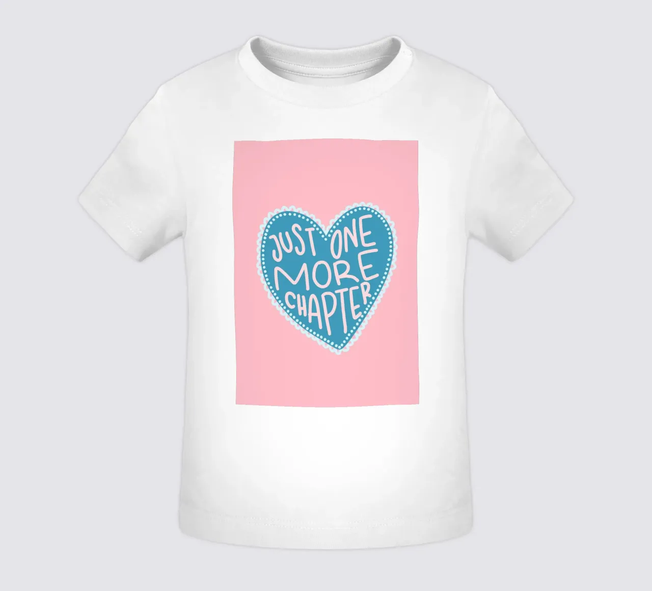 Affiche de lecture "Un chapitre de plus" en forme de cœur t-shirt pour bébé de vintagepod