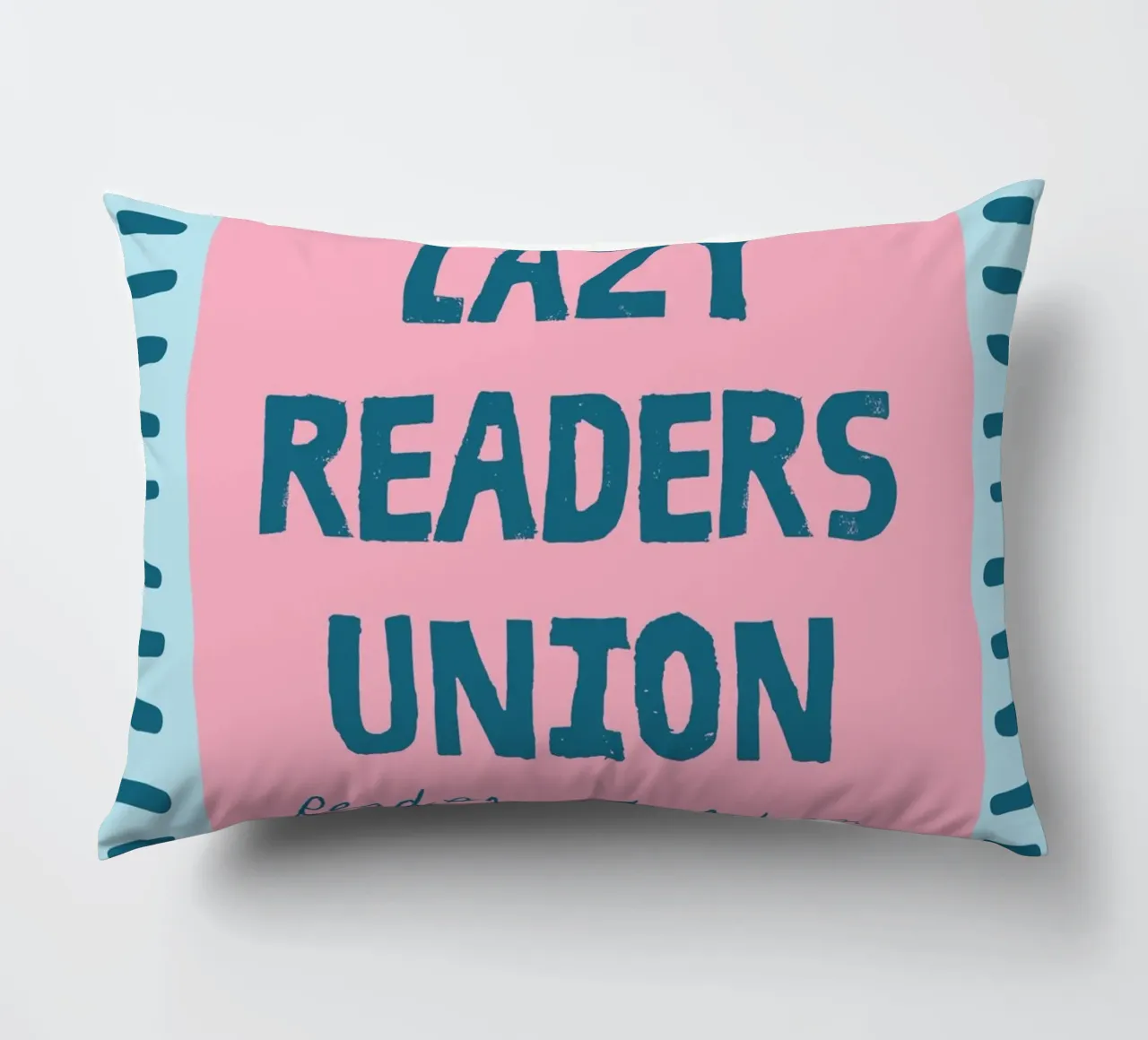Lazy Readers Union - Read Slow. Feel Deep. Poster decorative cushion by vintagepod