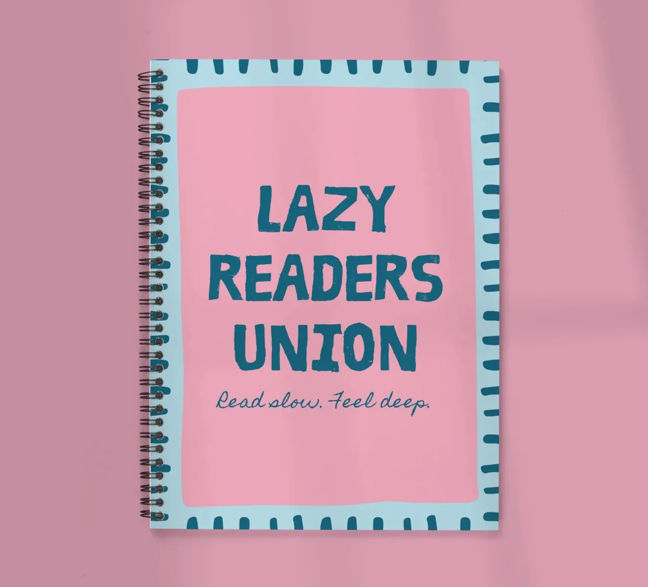 Lazy Readers Union - Read Slow. Feel Deep. Poster spiral notebook by vintagepod