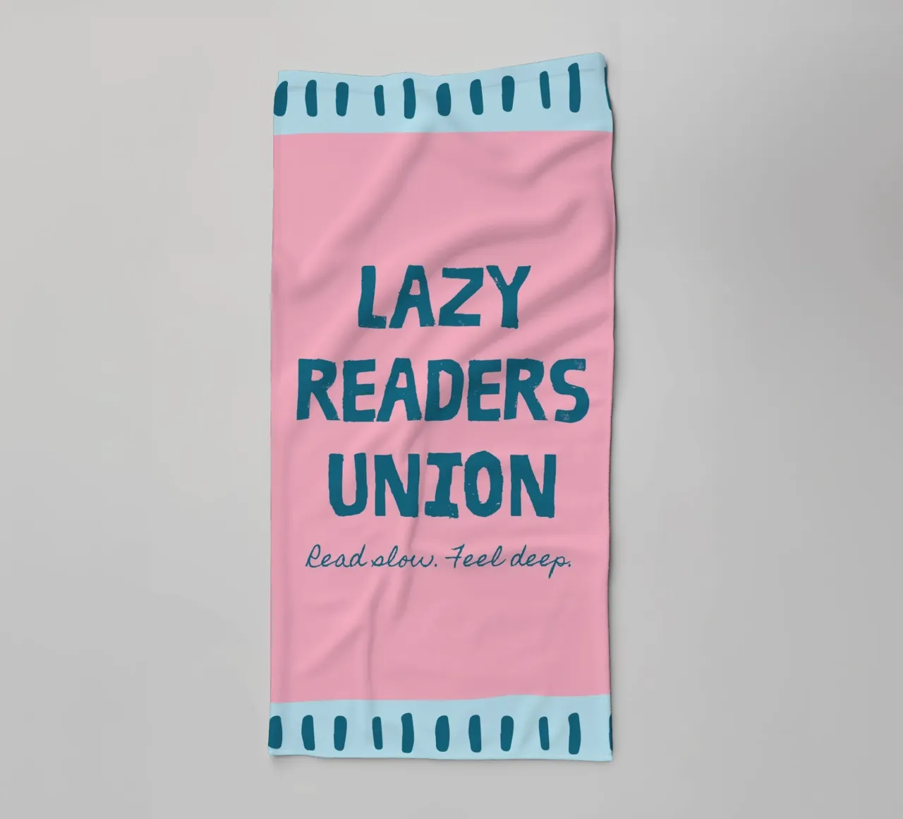 Lazy Readers Union - Read Slow. Feel Deep. Poster towel by vintagepod