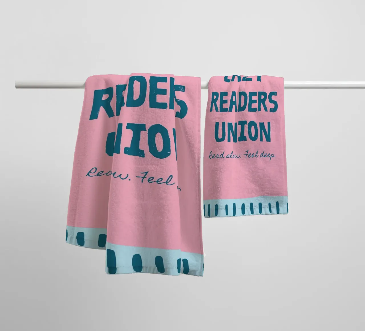 Lazy Readers Union - Read Slow. Feel Deep. Poster towel by vintagepod