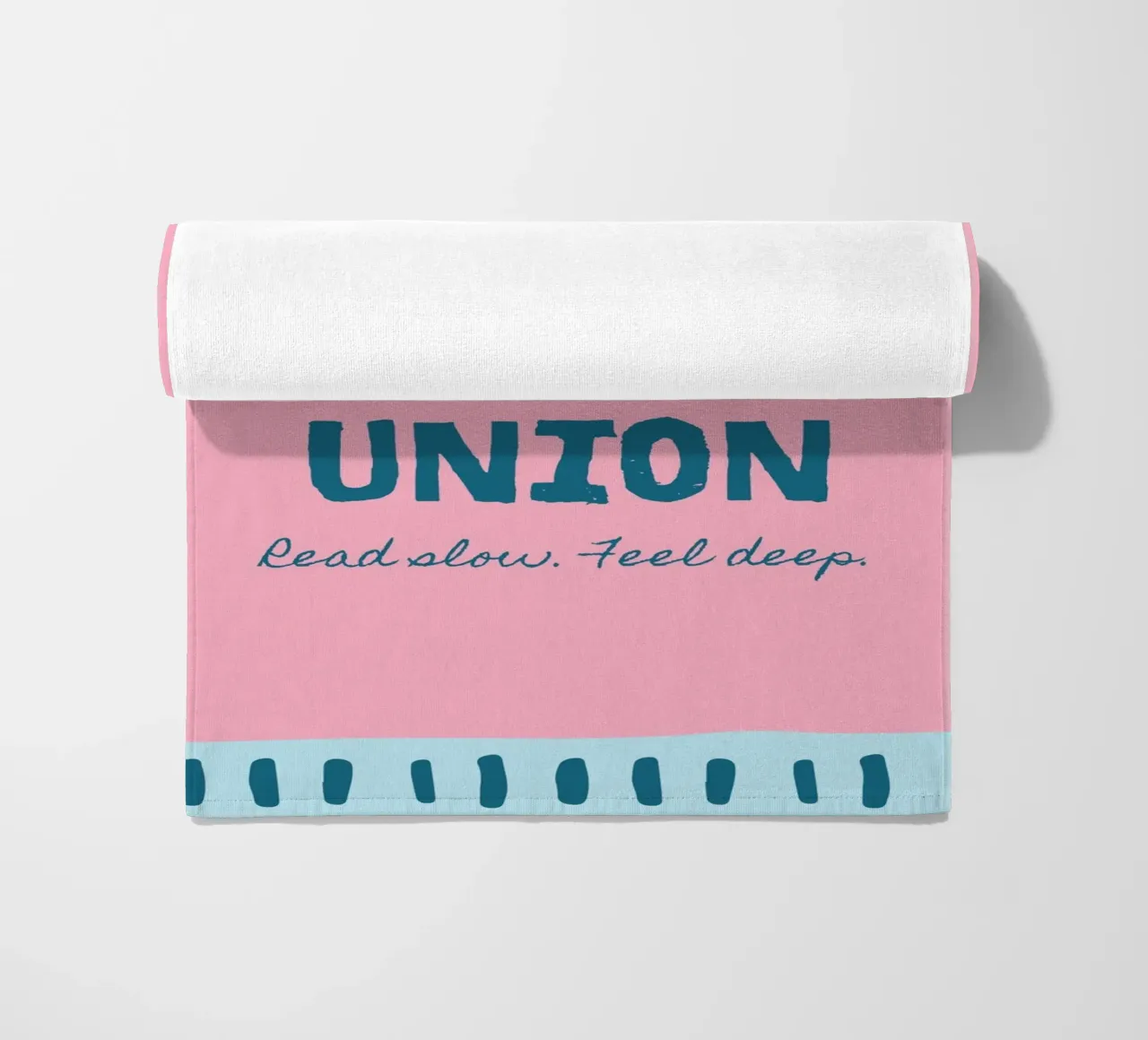 Lazy Readers Union - Read Slow. Feel Deep. Poster beach towel by vintagepod