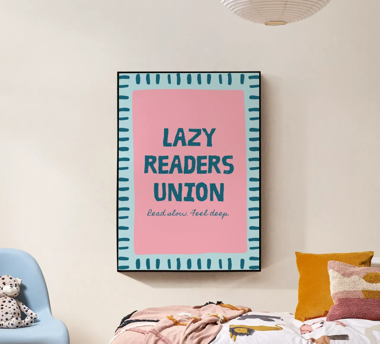 Lazy Readers Union - Lee despacio. Profundiza. Cartel metacrilato de vintagepod