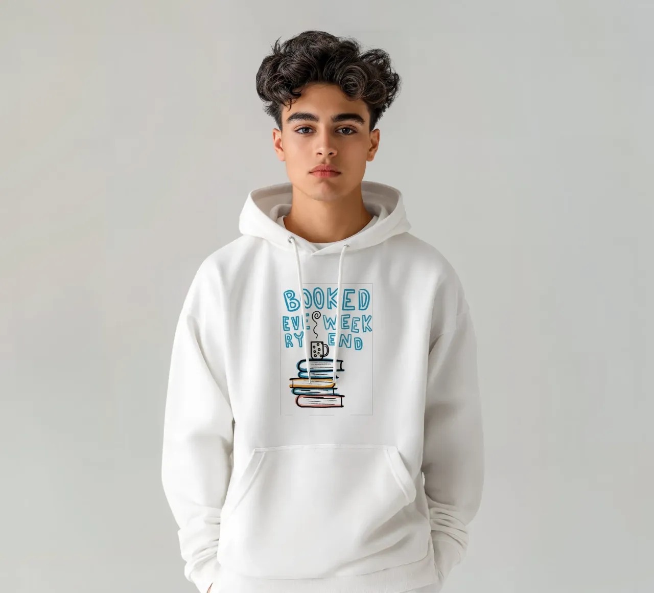 Affiche "Booked Every Weekend" pour une lecture confortable sweat à capuche de vintagepod