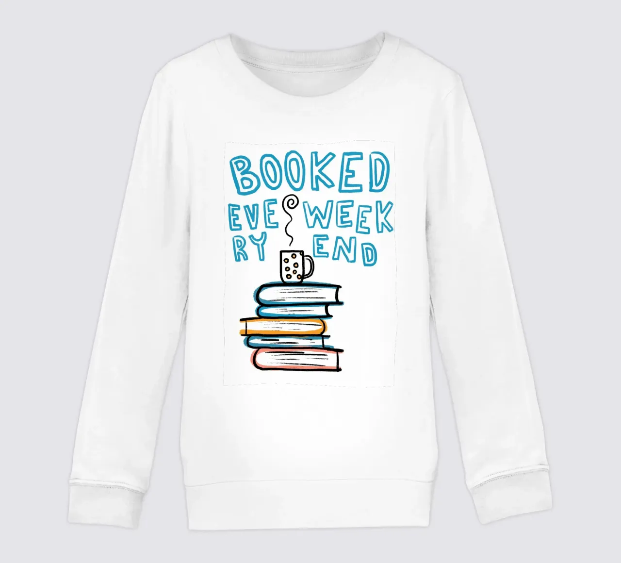 Affiche "Booked Every Weekend" pour une lecture confortable sweat enfant de vintagepod