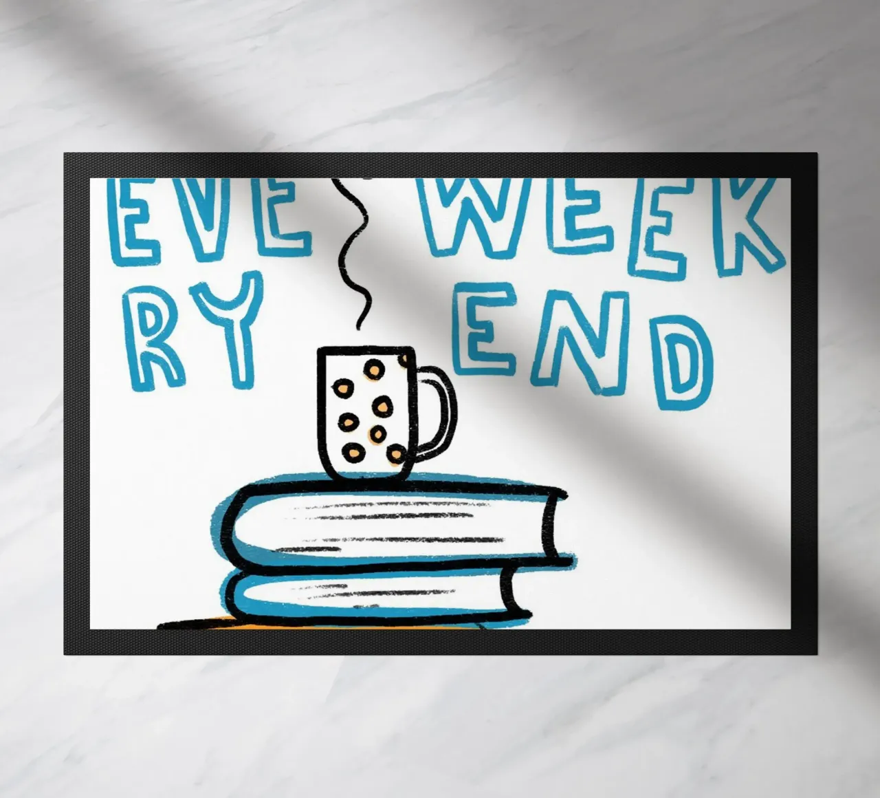 Affiche "Booked Every Weekend" pour une lecture confortable paillasson de vintagepod