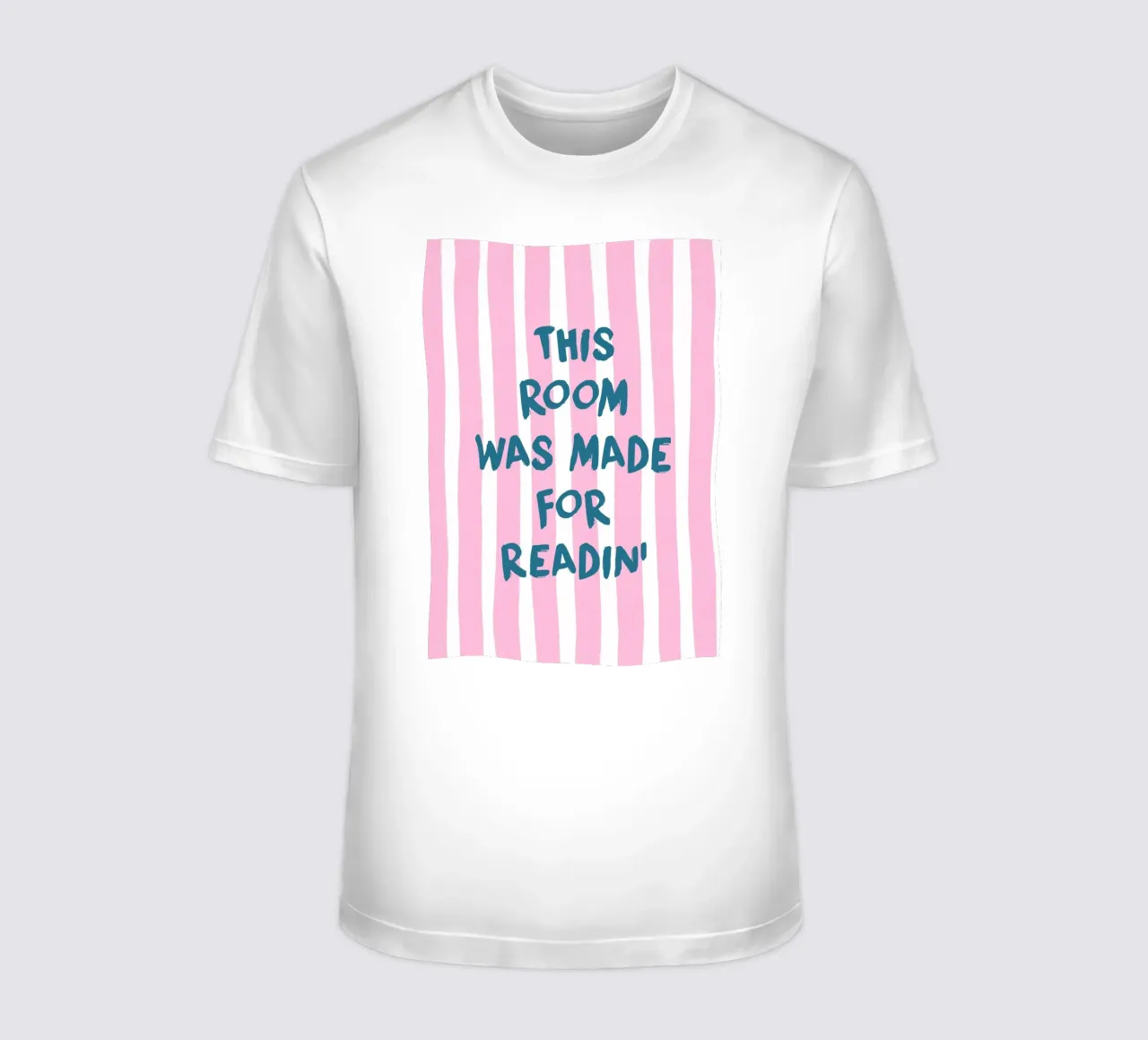 Poster rosa e blu "Questa stanza è stata fatta per leggere". t-shirt da vintagepod