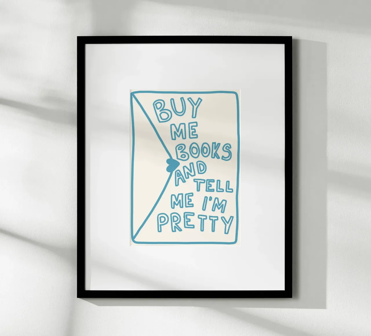 "Sobre artístico "Cómprame libros y dime que soy guapa poster de vintagepod