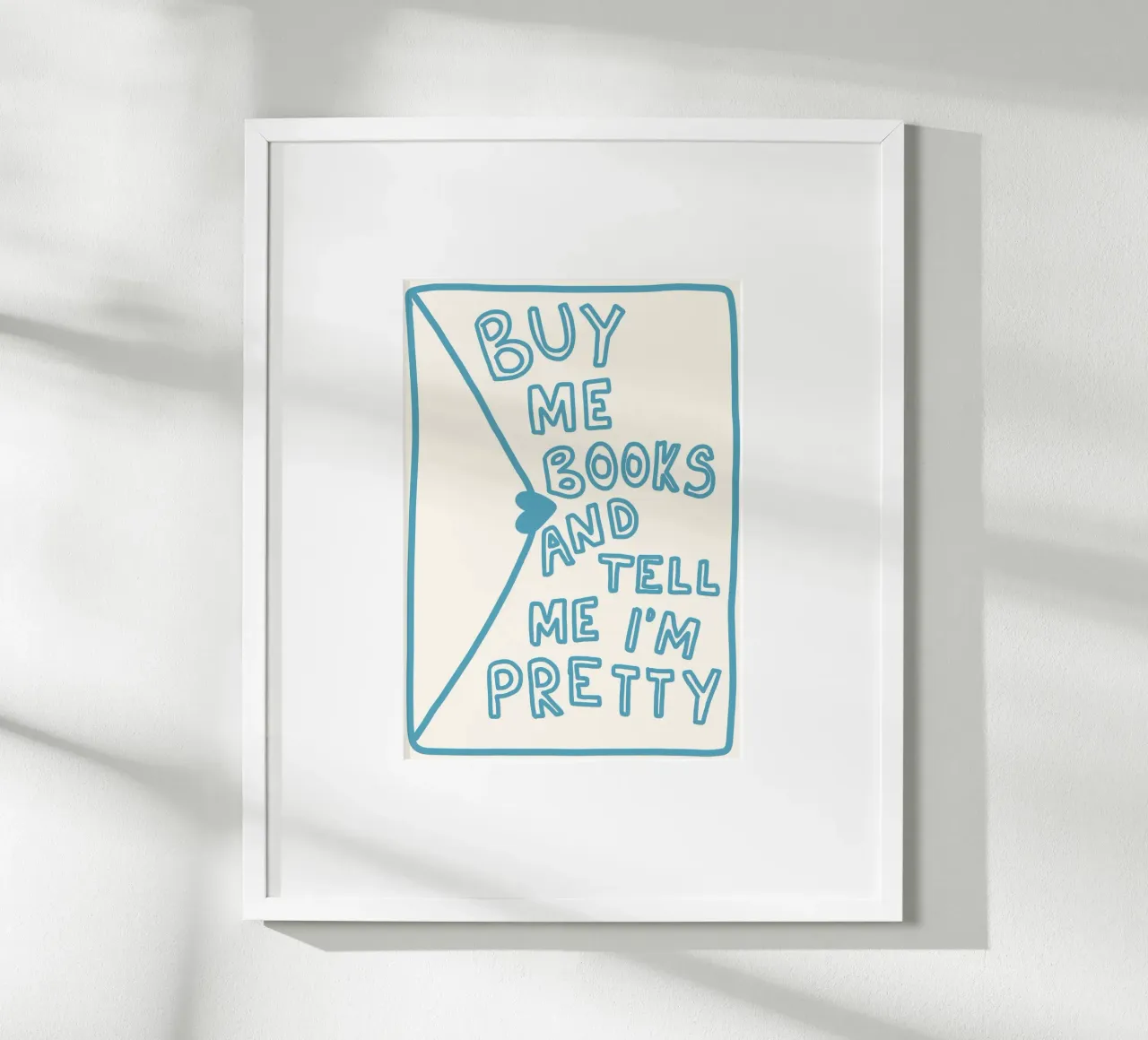 "Sobre artístico "Cómprame libros y dime que soy guapa poster de vintagepod