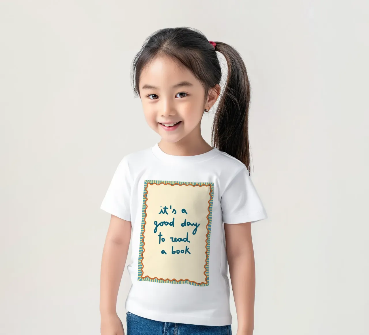 It’s a Good Day to Read – Handwritten Quote Poster kids t-shirt by vintagepod