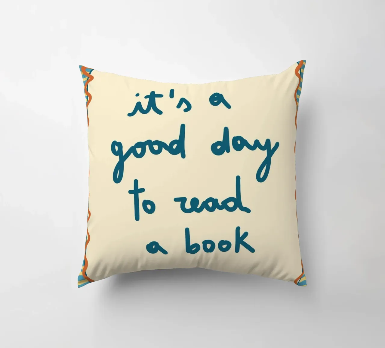 It’s a Good Day to Read – Handwritten Quote Poster decorative cushion by vintagepod