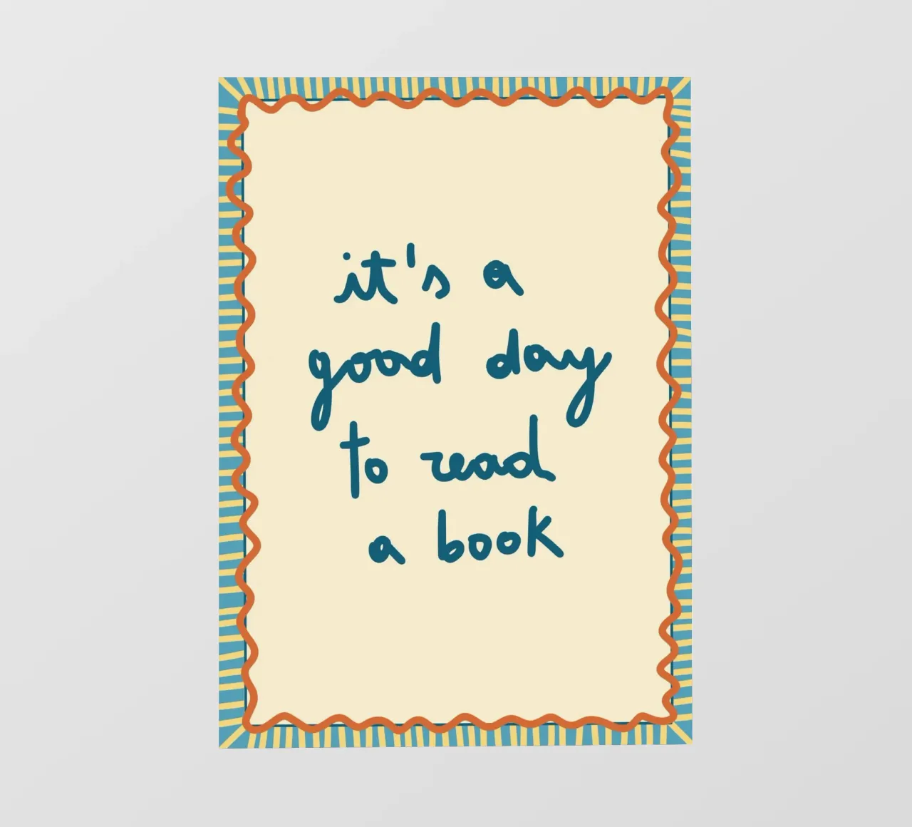 It's a Good Day to Read - Handgeschriebenes Zitat-Poster PVC Plane von vintagepod
