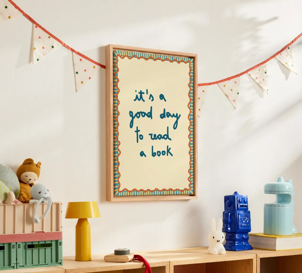 It’s a Good Day to Read – Handwritten Quote Poster canvas by vintagepod